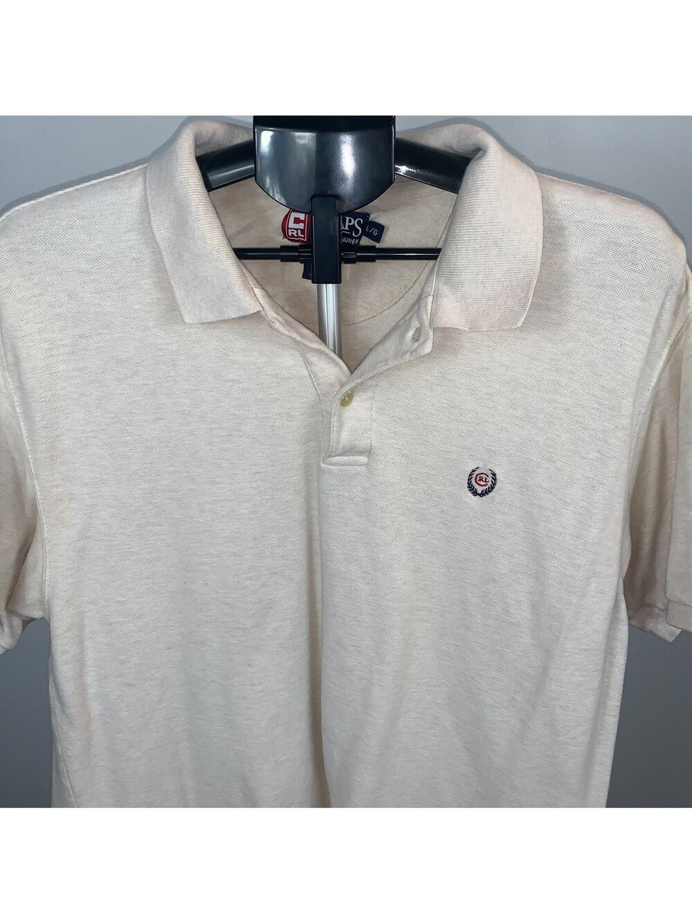 Chaps Ralph Lauren Cream Off White Men's Polo Shirt Large